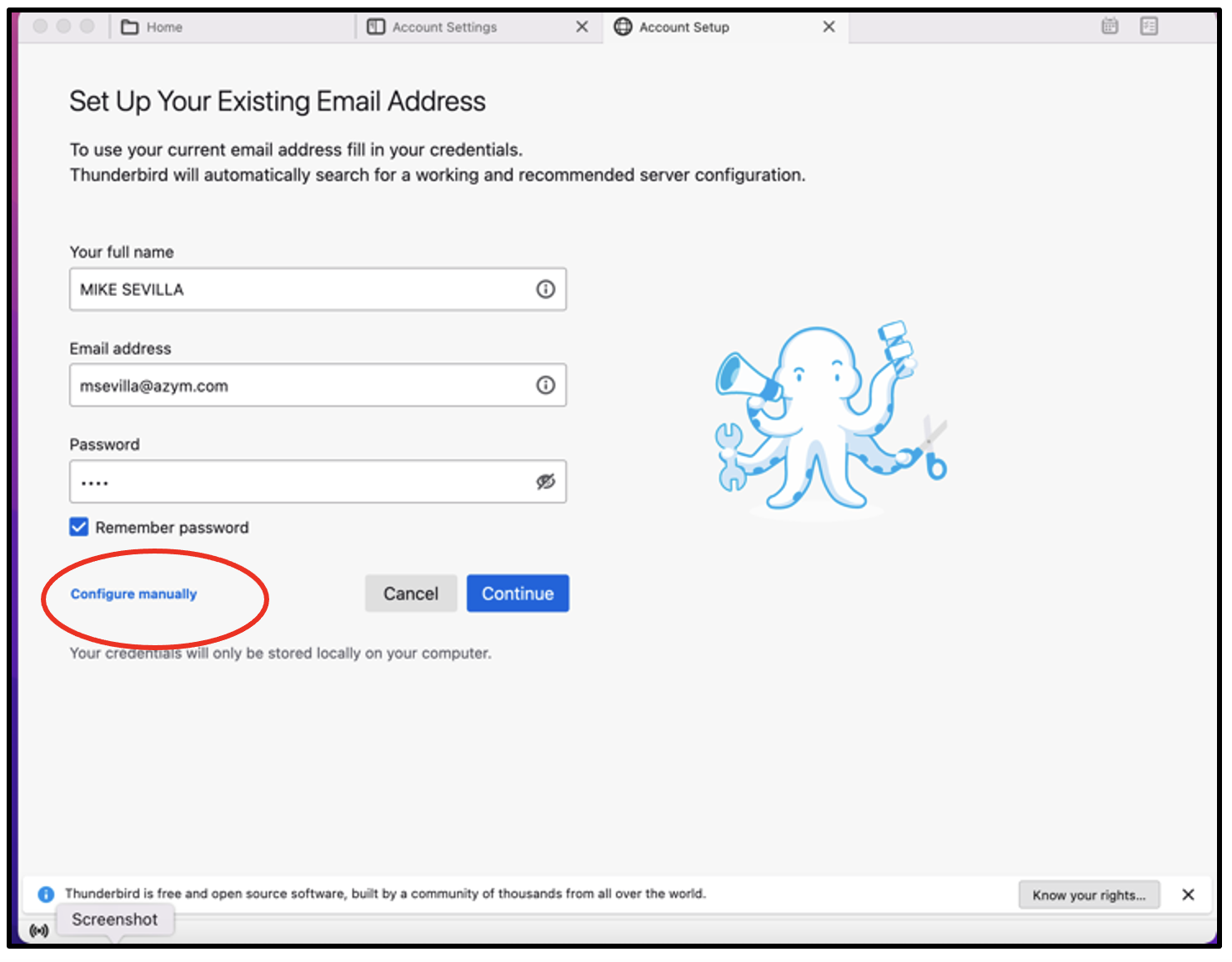 Azym How to set up your email account in Mozilla Thunderbird - Knowledgebase ...